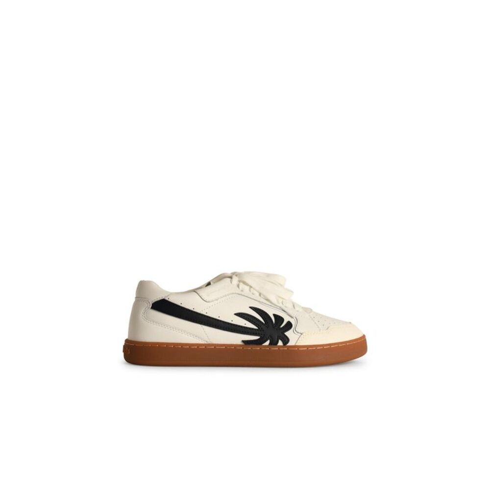 PALM ANGELS 'New Palm' White Leather Sneakers